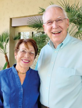 Shown here with his wife Pat, Pastor Wayne Viereck was instrumental in bringing Resurrection Church to SaddleBrooke.