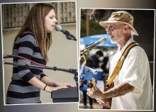 Burning Mesquite plays at the Peace Fair.