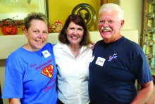 Host Linda Lyon, Representative Kirkpatrick and Democratic Chair Steve Groth