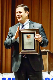 Governor Ducey with his Membership Plaque