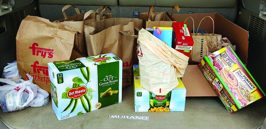 Nearly 150 pounds of non-perishable foods donated by the Niners at their September business meeting.