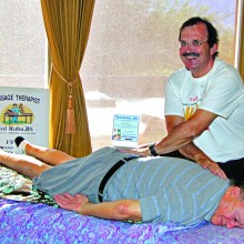 When you need a rest from the activities at the fair, stop for a free mini-massage.