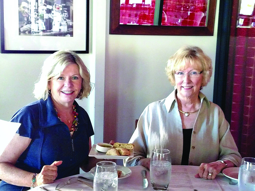 Luncheon organizer Linda Dalaskey (left) and Sandy Bryant