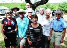 SBHC Picnic Committee, front row: Lonnee Plattner, Mary Jo Bellner Swartzberg, Pam Vassallo, Martha Hackworth and Lissa White; middle row, LaVerne Kyriss, Becky Hilst and Mary Kopp; back row, Dan Plattner; photo by Ken Wong