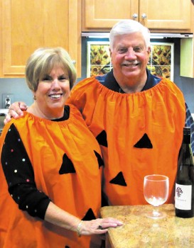 Jeannie and Jack Hepner in costume at the October Snack and Chat. Photo by Ron Talbot.