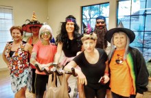 Front row left to right are Maria Szentirmai, Sandi Dickmann, Linda Wilberg and Joan Elder; back row left to right are Johanna Pawelczyk, Karen Cusano and Keith Dickmann.