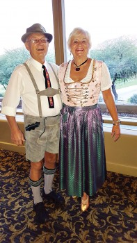 Trudy Varga and Walt Teike attending in native German costumes.