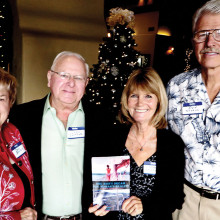 Dottie and John Shaffer with Sharon and Steve Hendricks--Sharon is holding their book One Man’s Dream, One Women’s Reality