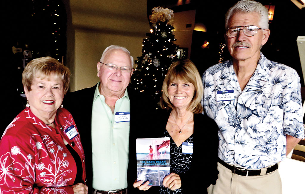 Dottie and John Shaffer with Sharon and Steve Hendricks--Sharon is holding their book One Man’s Dream, One Women’s Reality