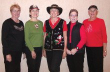 Left to right: Phyllis Cadden, Anne Marie Strubel, Joyce Sutay, Kay Tomaszek and Barbara Brown