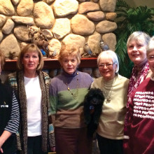 P.E.O. Luncheon and Style Show committee members meet to finalize plans for the February 26 event at the MountainView Ballroom.