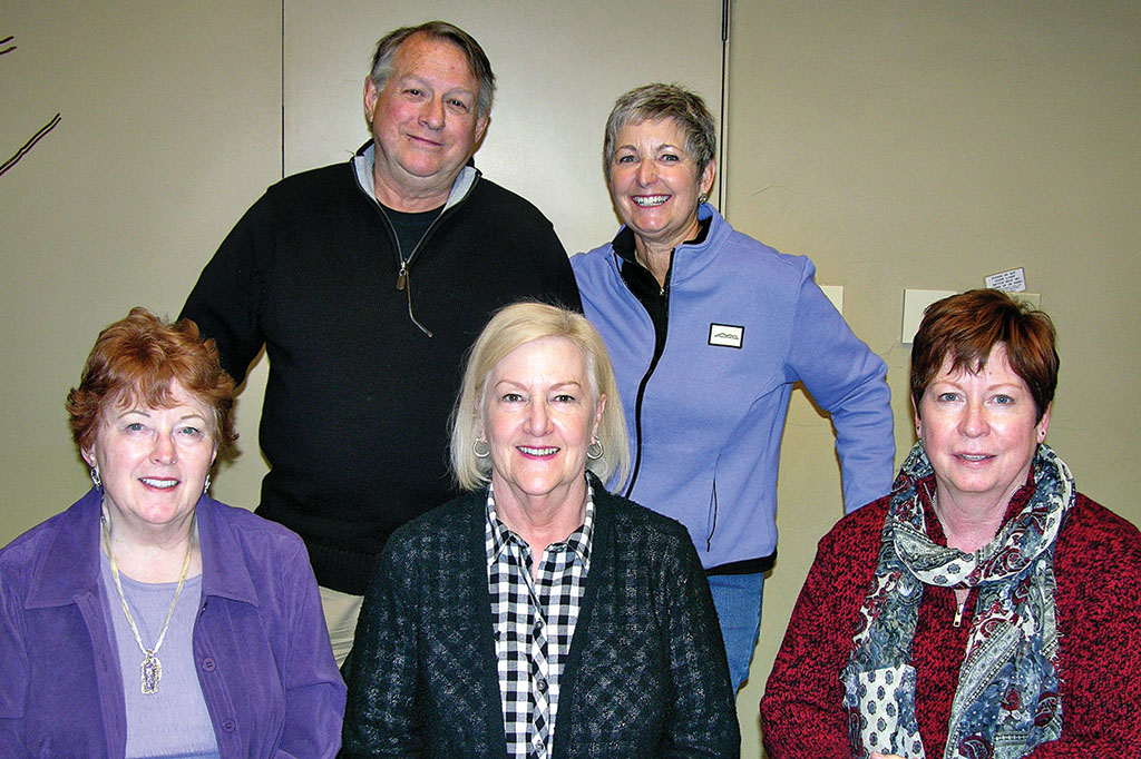 Back row: Randy Gibbs, vice president; Kerry Wolfe, president; front row: Chris Nelson, member at large; Pat Spencer, treasurer and Patty Burke, secretary