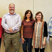 From left: Elise Grimes, VP Education, Dave Jungbluth, Counselor San Manuel High School; Elissa Craig and Jamie Wolgast, Director, College for Kids, Central Arizona College, Arivaipa and Steve Groth, VP Education
