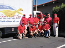 Left to right, standing: Rick Morrison, John Wright, Doug Sweetland, Chris Swenson, Charlotte James (truck supervisor), Jon Parkhill and John Ingebritson; kneeling: Gary Adams, Mike Buckley, Bob Herd and Ron Andrea