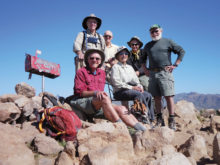 Standing: Roddy Wilder, Roy Carter, Ray Peale and Jeff Traft; seated are Neil Christensen and Elisabeth Wheeler; photo by Roy Carter.