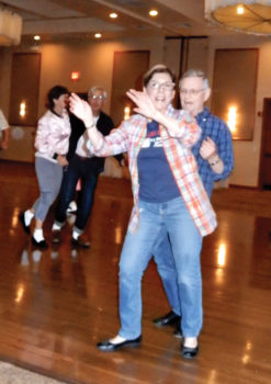 Carol and Mart Gordon do their moves at the Sock Hop.