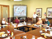 Lieutenant Colonel Rick Felker speaks at the March meeting.