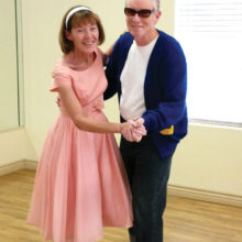 Tom and Pam, ready to dance.