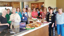 Ruth Larsen, Hostess Patti Overhaug, Martha Jenkins, Elizabeth Vaughan, Randi Williams, Karen Bettencourt, Pat Cote, Brenda Ketner, Myrna Donovan (guest), Stephanie Cady, Diane Cohen (newbie), Pat Dale (newbie), Jean Clark and Unit Rep Carol Tibor; not pictured, Fran Berman