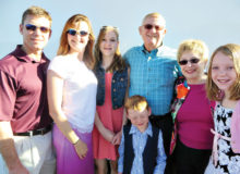 Marv and Jan Wycoff and the Wycoff clan prepare to board the Resurrection Church Easter bus.