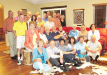 Wally and Jeanny Mara (second row, second and third from the left) surrounded by Latin Rhythm Dance Club members