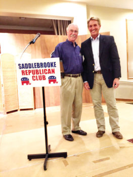 Senator Flake and President of SaddleBrooke Republican Club Neil Macdonald