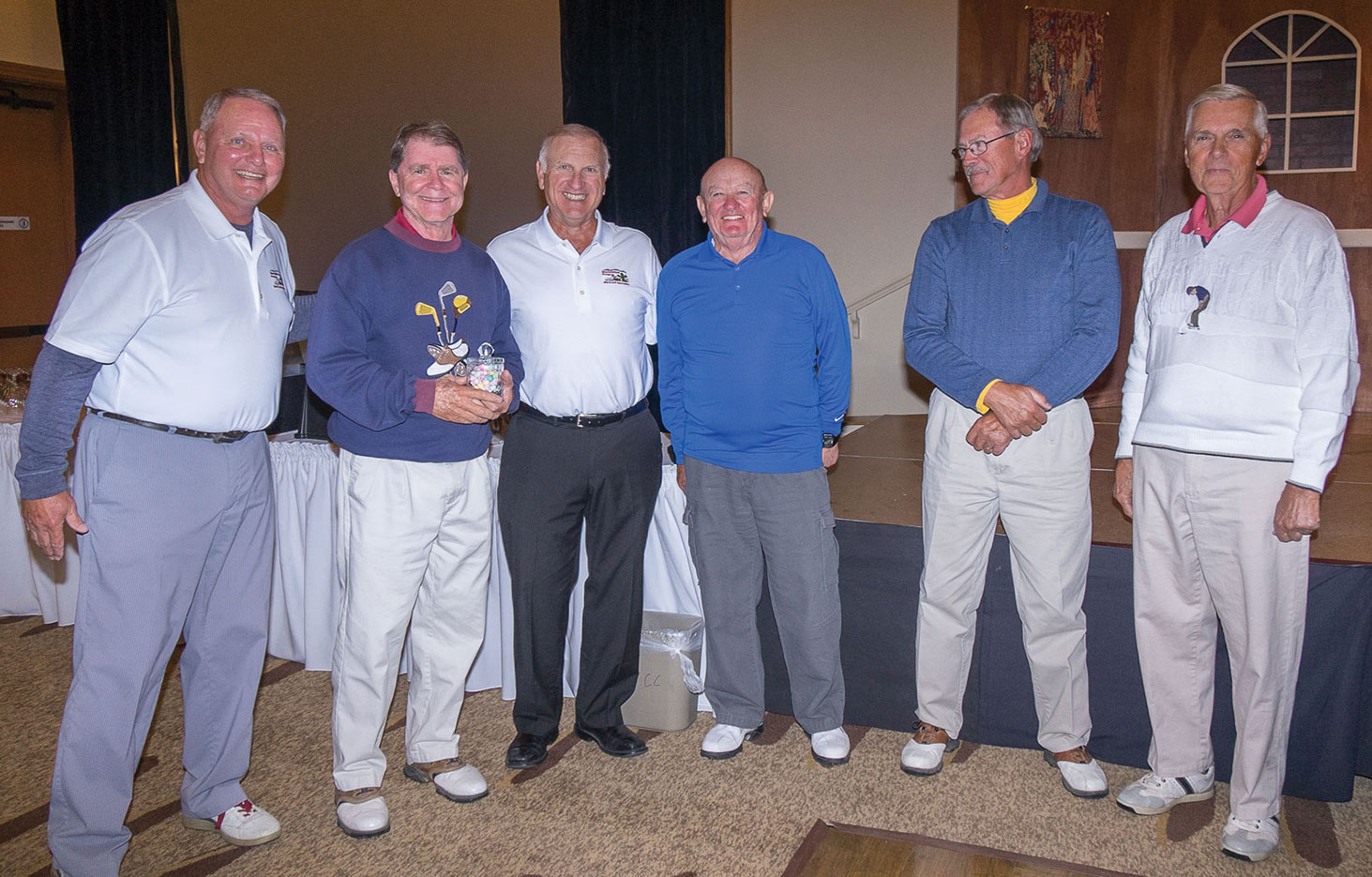 Left to right: Bob Eder, Harry Clausen, Dennis Marchand, Tom Pryde, Chuck Kelsey and John Borchert