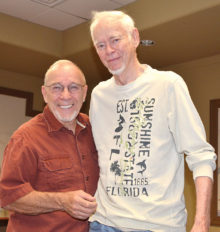 SaddleBrooke Nature Club President Ron Andrea, Jim Thompson (door prize winner); photo by Ed Skaff