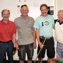 Left to right: Joe “Fast Eddie” Giammarino, Tom “Ski” Kaliski, Paul “Bankster” Callas” and John “Hole-in-One” McKinney