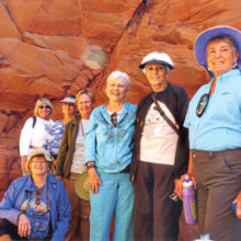 Left to right: Zita McCoig, Karen Hop, Lucie Garritzen, Judy Lund, Pat Huska, Genie Williamson; in front is Jan Maresca