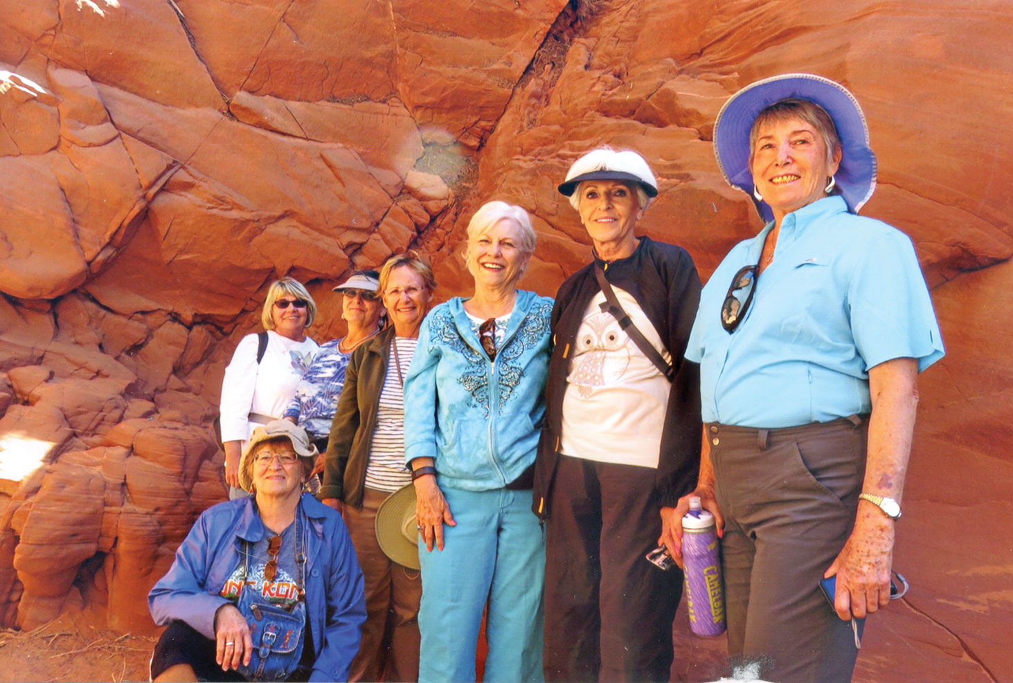Left to right: Zita McCoig, Karen Hop, Lucie Garritzen, Judy Lund, Pat Huska, Genie Williamson; in front is Jan Maresca