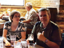 Elaine and Howie Fagan planned an outing in May to Tucson’s Old Chicago Restaurant for SaddleBrooke Windy City Club members; photo by Linda Rouse