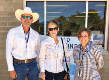 Superintendent Dennis Blauser, SaddleBrooke Resident Dianne Ashby, Special Needs Director Tori Johnson