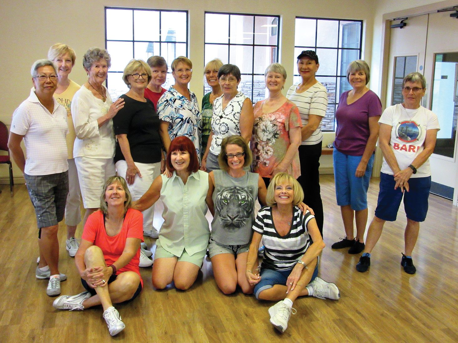 Monday afternoons in the Mesquite aerobics room are fun, cool and energizing for the Level 2 Line Dancers with Rebecca Magdanz; fall registration is almost closed.