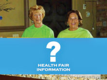 Volunteers at the Health Fair Information Booth