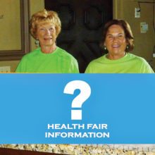 Volunteers at the Health Fair Information Booth