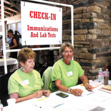 Check in for immunizations and lab tests.