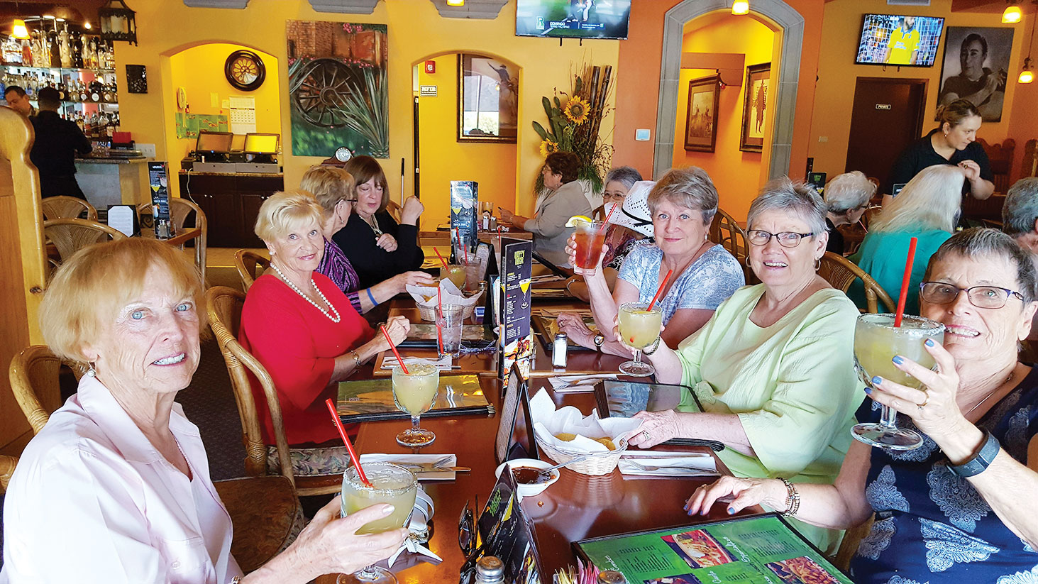 The chance to gather with friends brought smiles all around at the luncheon at La Hacienda.