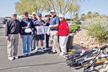 Volunteers gather used equipment at the annual drive.