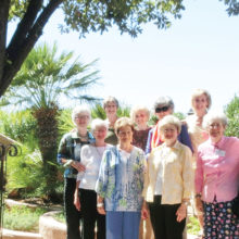 In October members gathered at the home of Barbara Atkins for coffee.