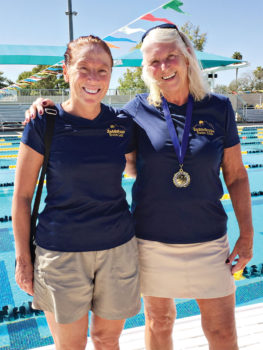 Lyn Moreno and Allison Lehman  each swam five events at the  Jamina Winston Meet.