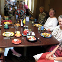These happy Senior Village members enjoyed celebrating their birthdays together.