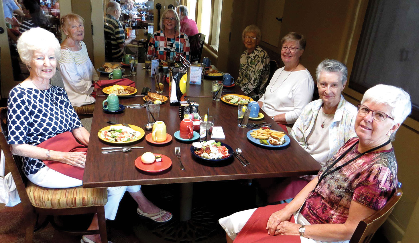 These happy Senior Village members enjoyed celebrating their birthdays together.