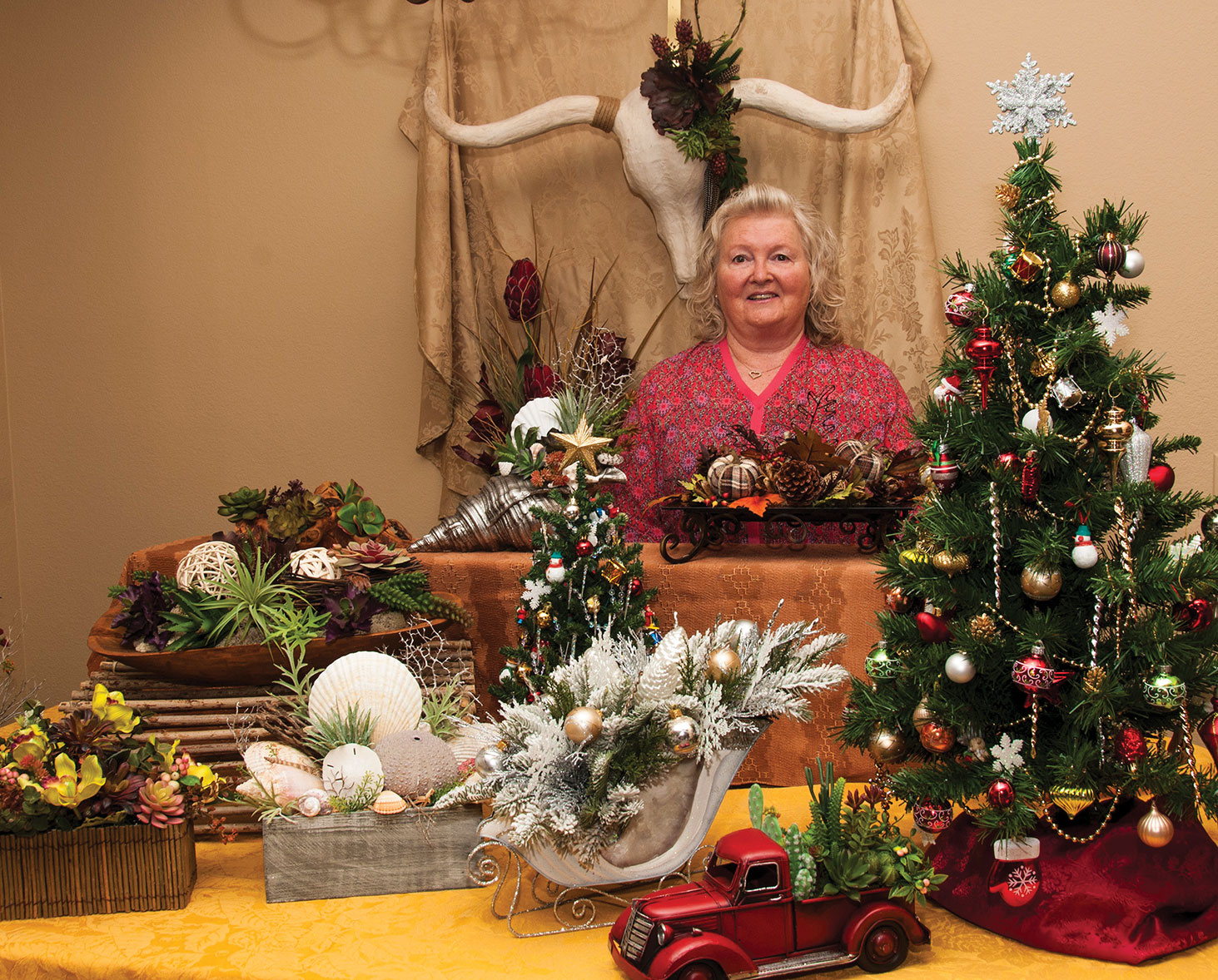 Lorraine Roman with some of her creations