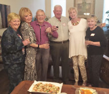 From left: Shirley Selk, Lauchette Low, Richard McCarty, Woody Thompson, Kelly Respond, Sue Birky; photo by Clayton Thomas