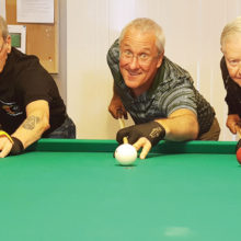Left to right: Joe “Fast Eddie” Giammarino, Jim Donat, John “Hole-in-One” McKinney
