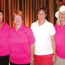 President’s Cup winners, left to right: Karyle Steele, Linda Rouse, Karen Koch, Marilyn Horn; photo courtesy of Holly Riviere