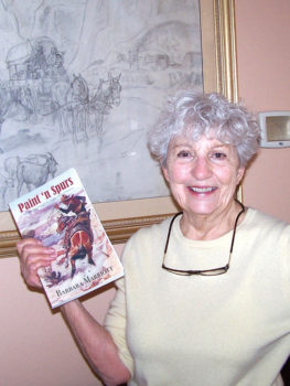 Author Barbara Marriott with her new book Paint ‘n Spurs