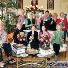 Seventeen ladies enjoyed a holiday coffee morning at the home of Twink Gates-Zimdar.