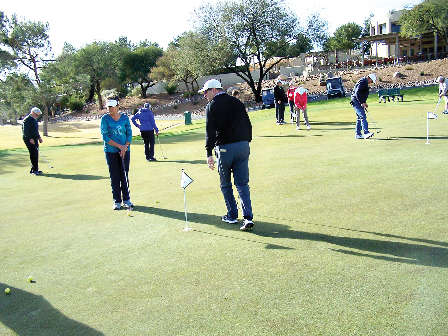 A putting lesson for the Introductory Class